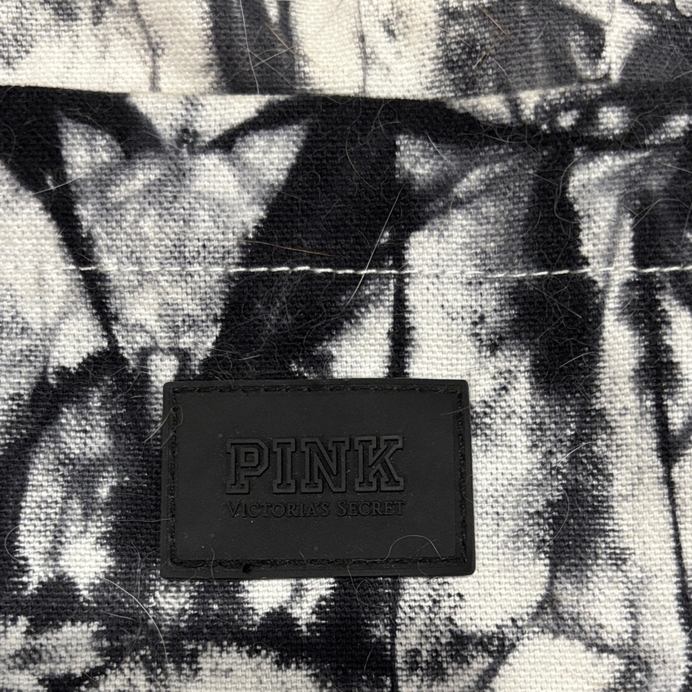 PINK Victoria's Secret Black and White Tie-Dye Tote - Picture 2 of 2